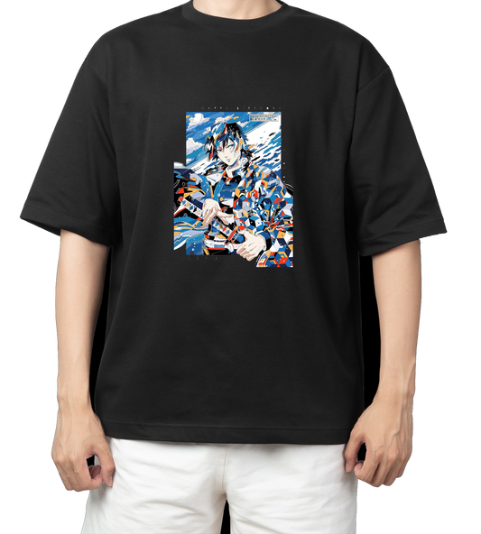 Anime Demon slayer nezuko tanjiro t- shirt Oversize Black 13