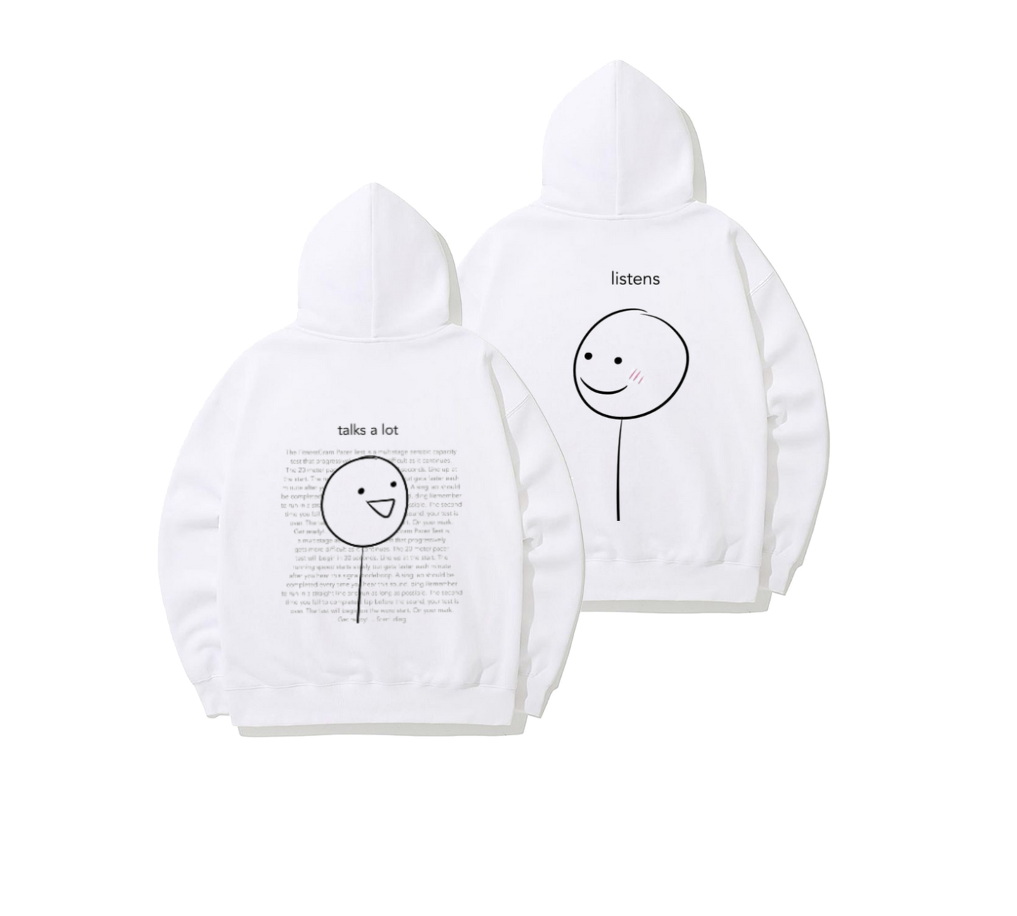 VaIentine coupIe Oversize Hoodie Cables White Back 13