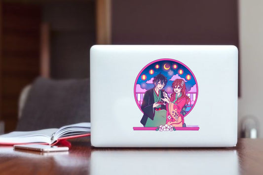 "Horimiya Anime Sticker, Waterproof Vinyl Festival Decal for Laptop, Water Bottle, Hydro Flask, Skateboard, Luggage, Kawaii Romance Anime Merchandise Gifts