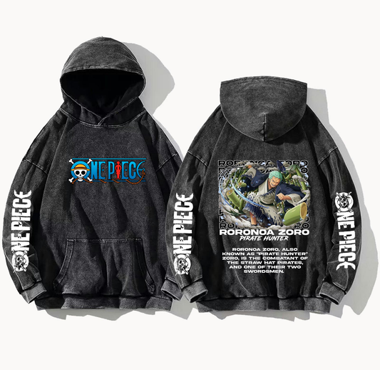 one piece One Size hoodie Washed Back 13