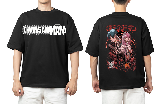 Chainsaw Man t- shirt One Size Black Back 13