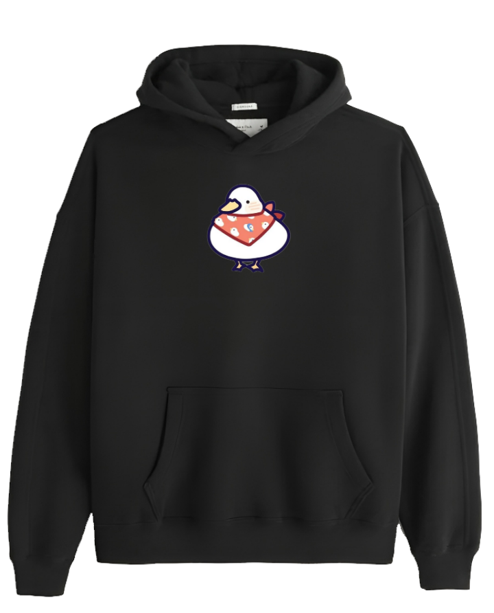 duck Oversize Hoodie Black 13