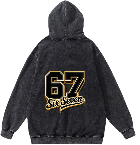 67 designs Oversize Hoodie Washed Back 13