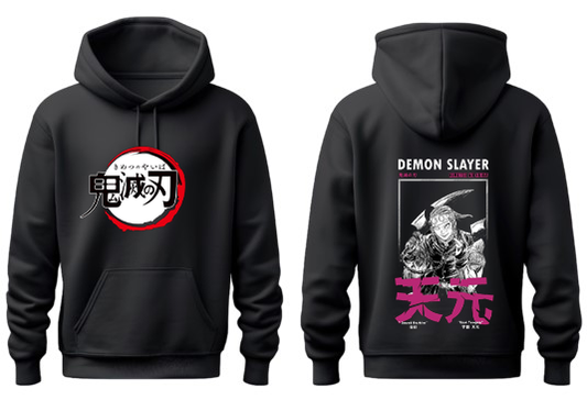 Anime Demon slayer nezuko tanjiro Oversize Hoodie Black 13
