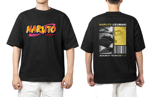 Naruto Shippuden t- shirt One Size Black Back 13