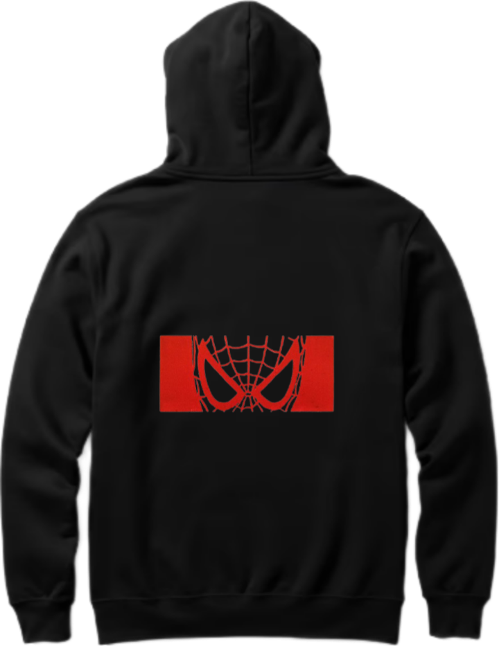 Spiderman One Size hoodie Black Back 13
