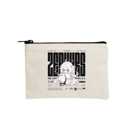 RANDOM ANIME GIRL wallet pencil case Beige 20