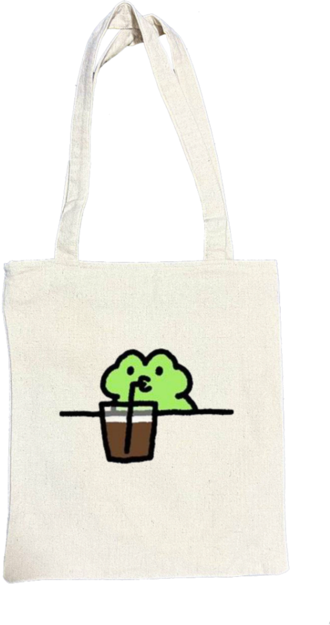 Frog tote bag beige 14