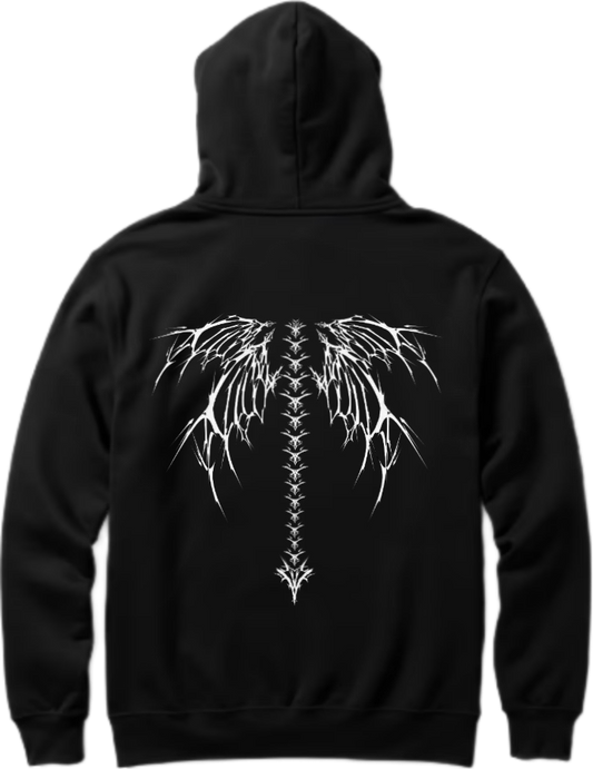 Goth Oversize Hoodie Black Back 13