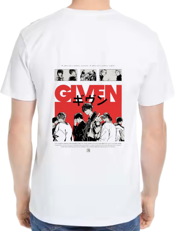 GIVEN t- shirt Over Size White Back 122