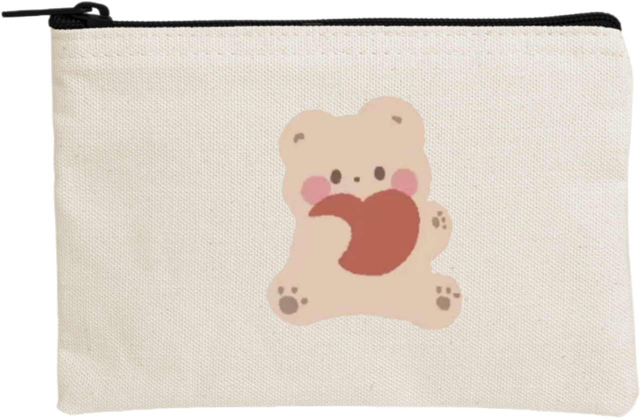 bear wallet pencil case Beige 13