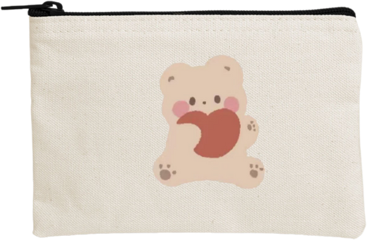 bear wallet pencil case Beige 13