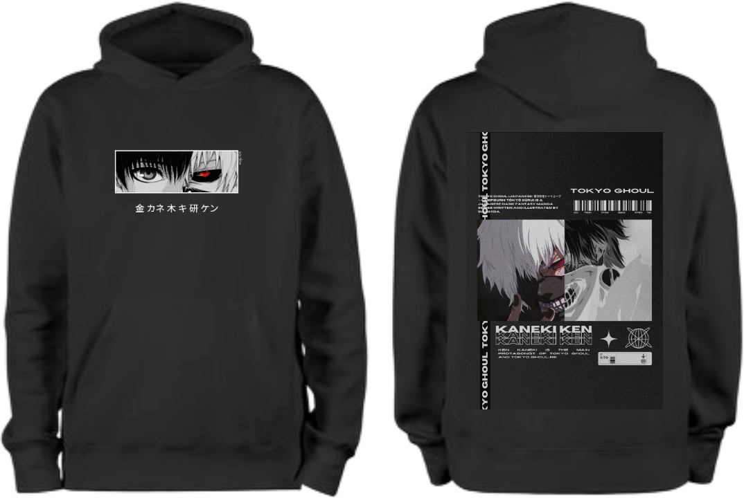 Tokyo Ghoul One Size hoodie Black Back 13