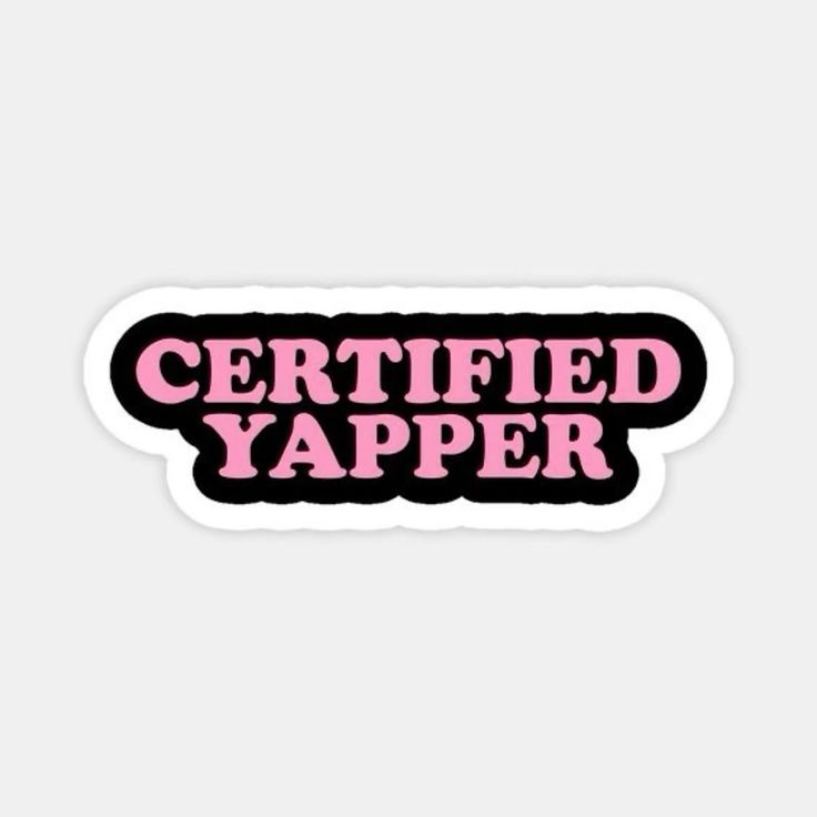Sticker CERTIFIED YAPPER 13
