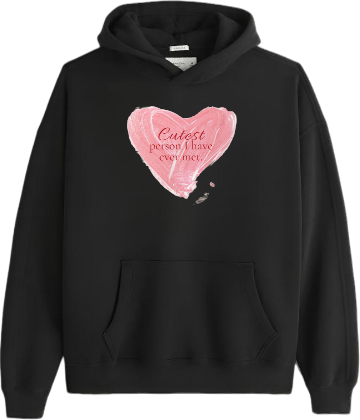 VaIentine coupIe Oversize Hoodie Black 13