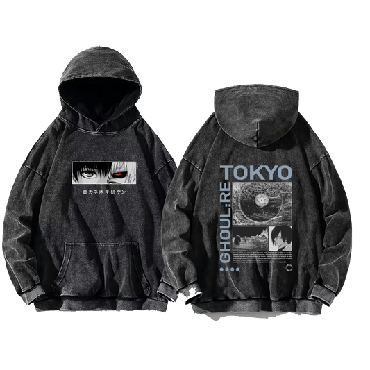 Tokyo ghoul One Size hoodie Washed Back 13