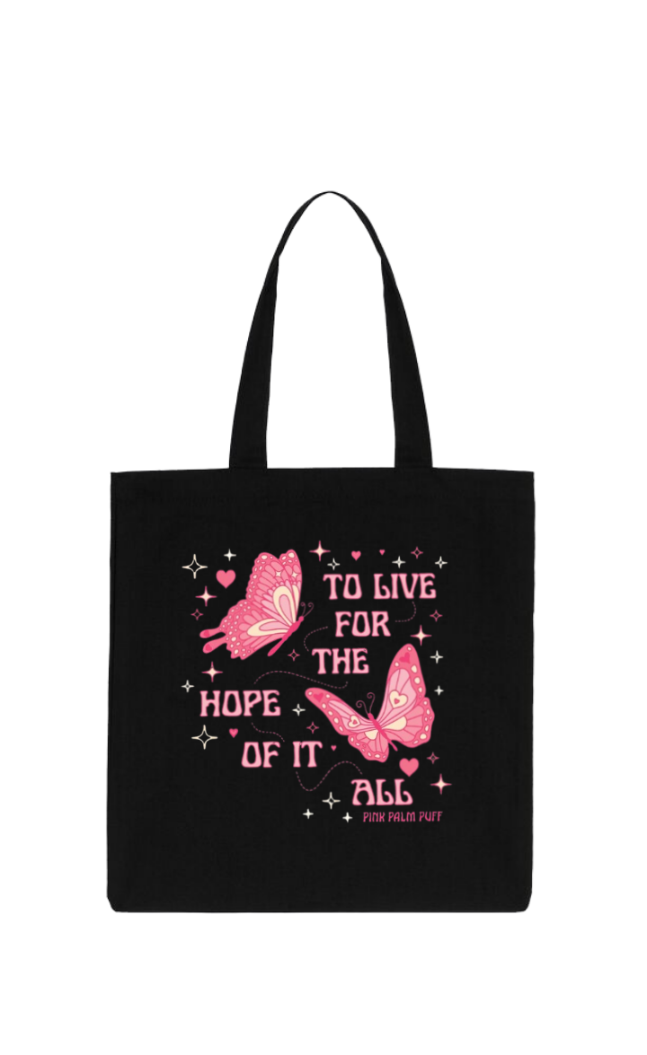 butterflies tote bag Black 13