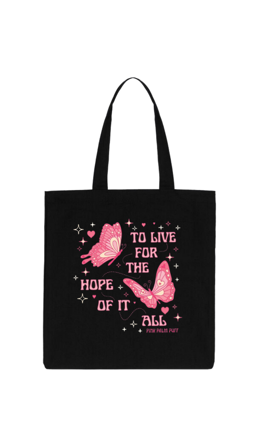 butterflies tote bag Black 13