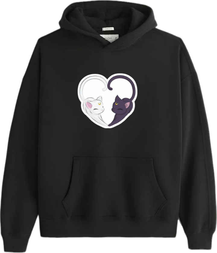 Sailor Moon Over Size hoodie Black 12