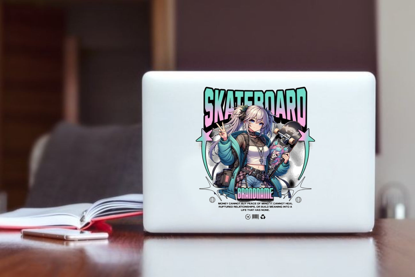 RANDOM ANIME GIRL Laptop Sticker 13