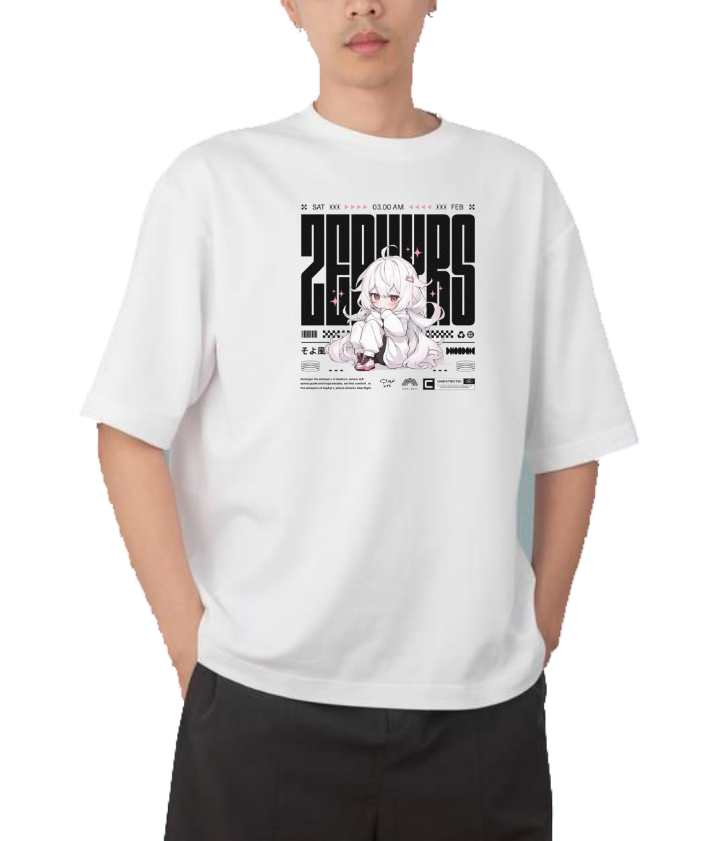 RANDOM ANIME GIRL  t- shirt White 13