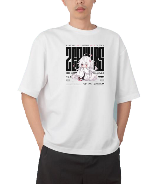 RANDOM ANIME GIRL  t- shirt White 13