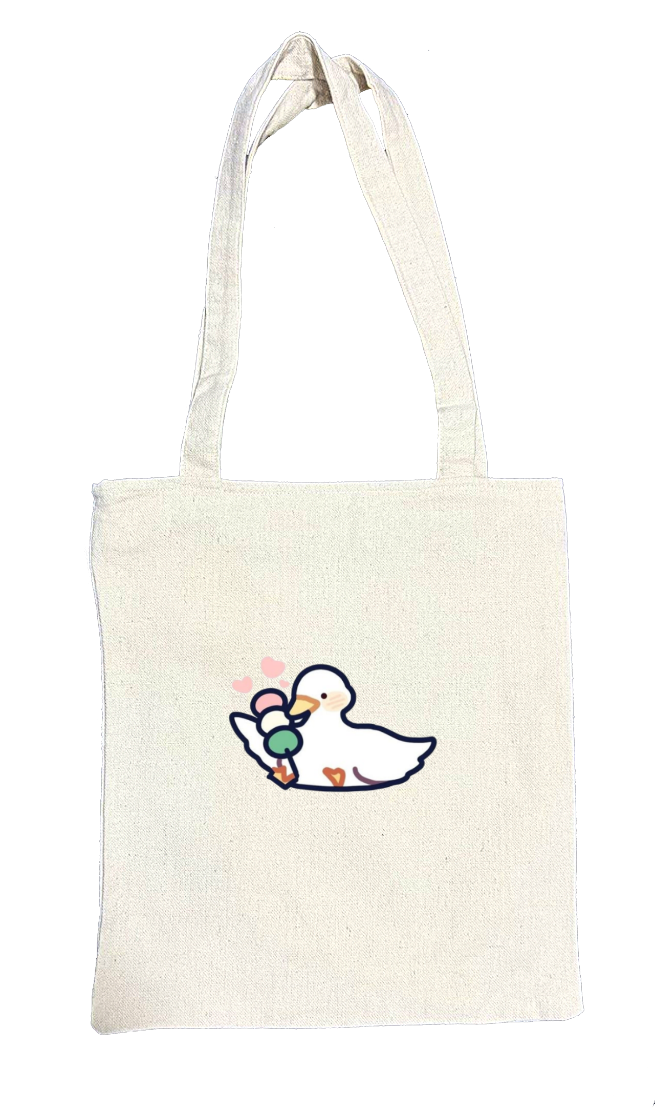 duck tote bag beige 13