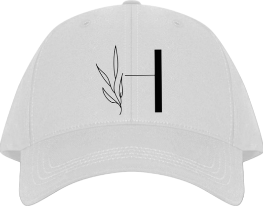 vector letter Baseball cap white H 13