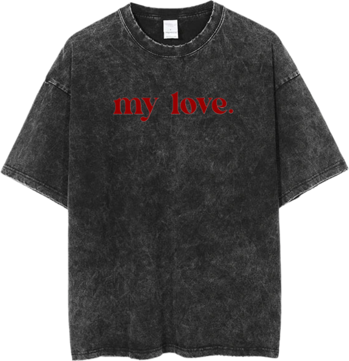 VaIentine coupIe One Size t- shirt Washed 13