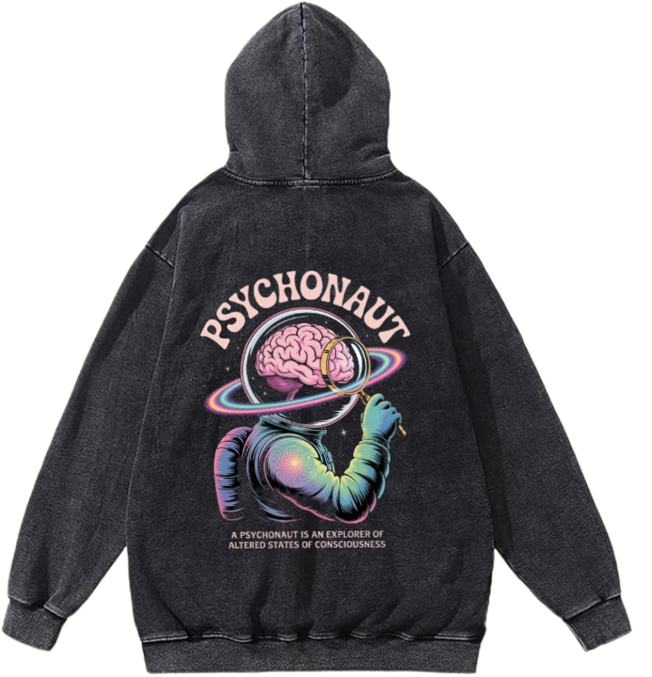 aliens Oversize Hoodie Washed gray Back 13