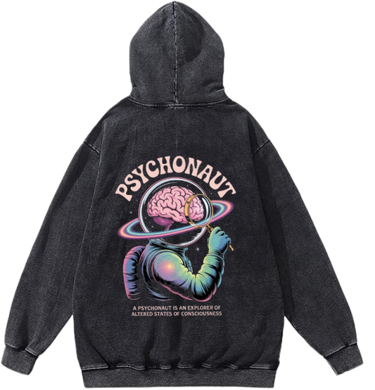 aliens Oversize Hoodie Washed gray Back 13