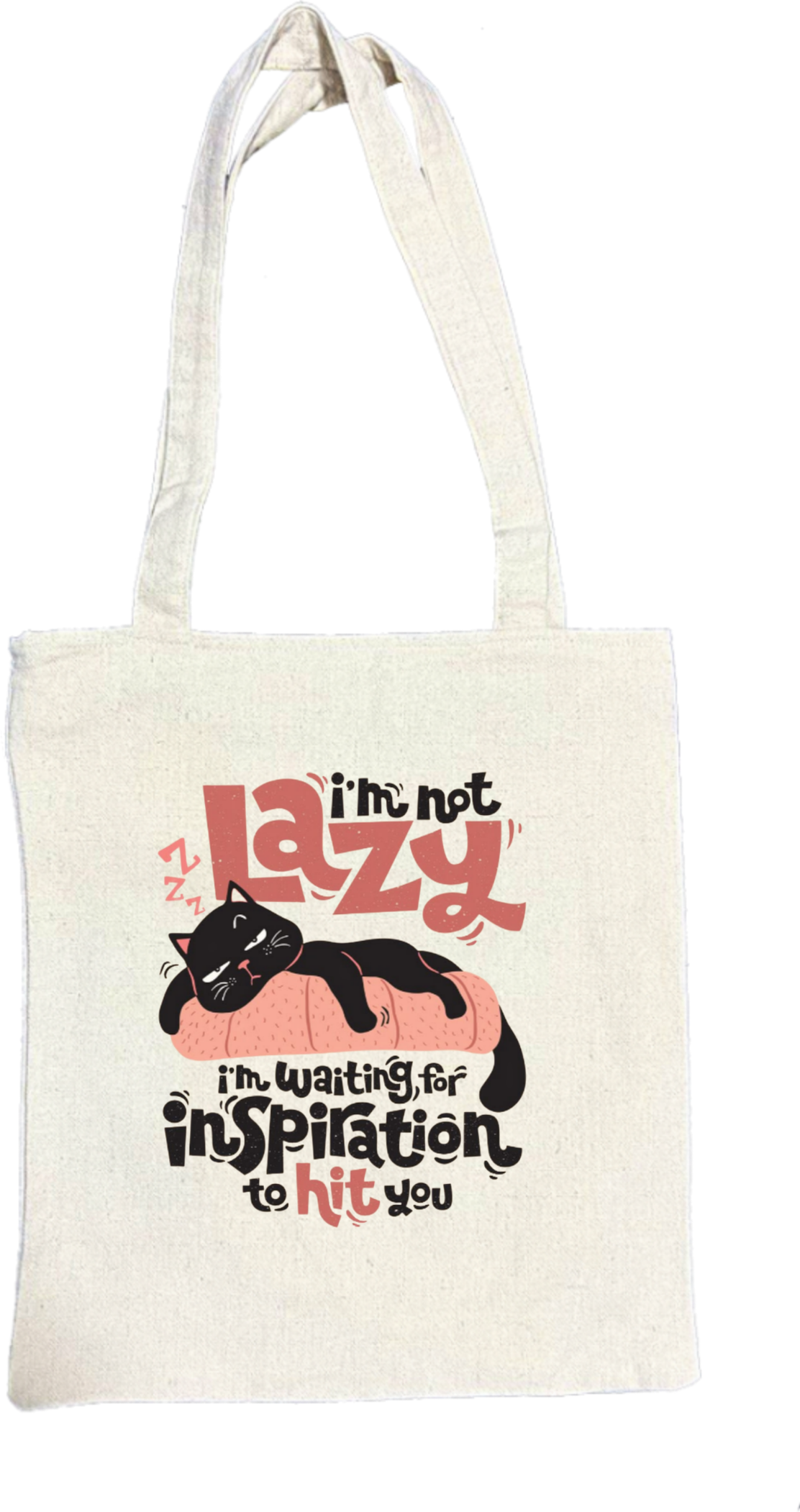 Z i'm not lazy tote bag beige 153