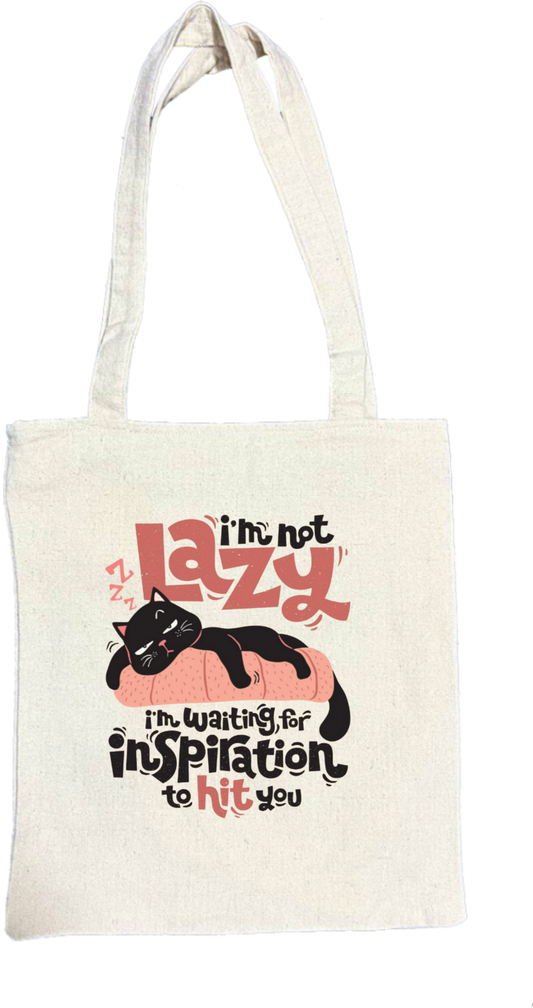 Z i'm not lazy tote bag beige 153