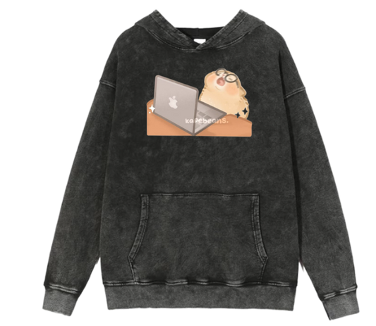 cat Oversize Hoodie Washed 13