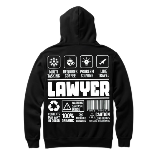 LAWYER Back text oversize hoodie back 14