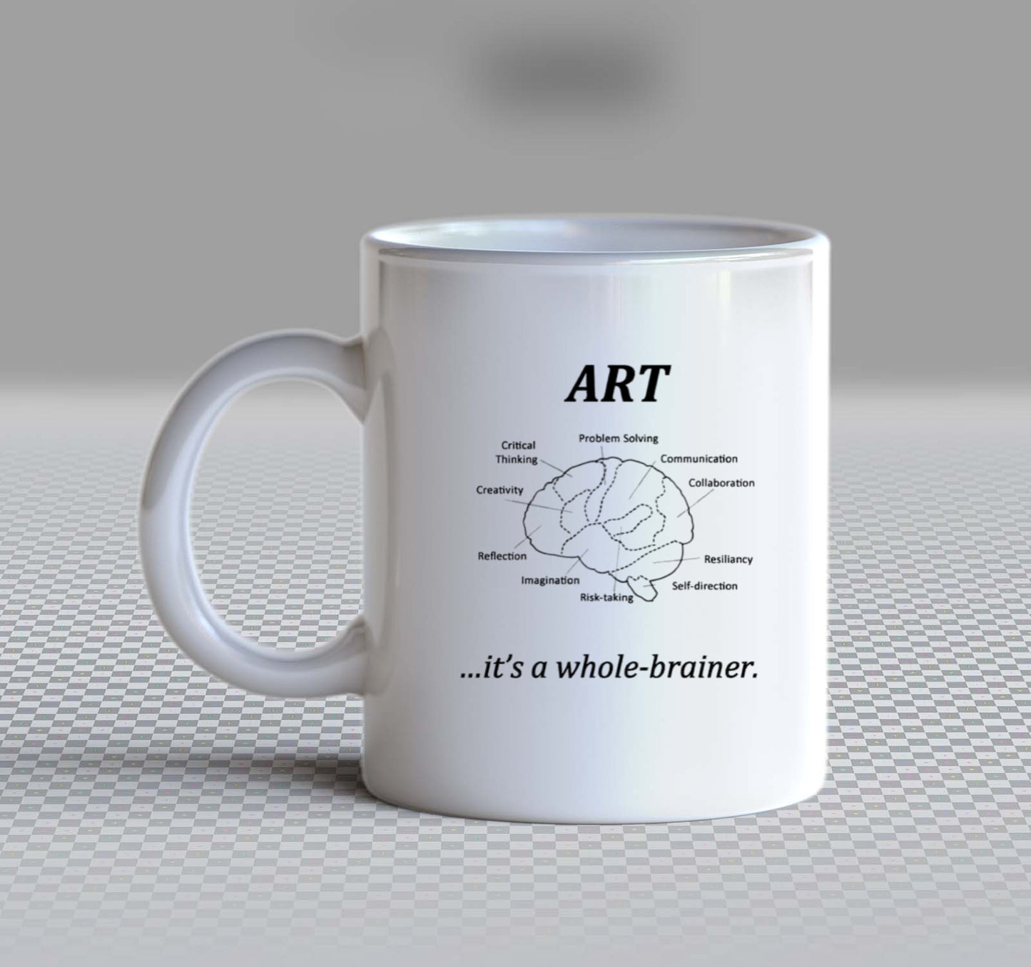 ART Back text Mug 133