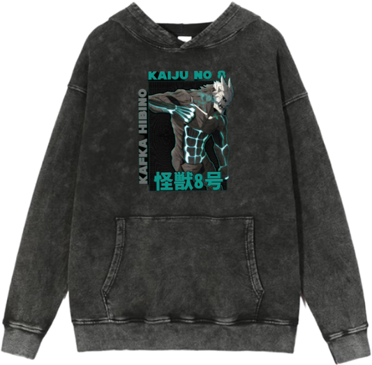Kaiju No. 8 Over Size hoodie Washed 13