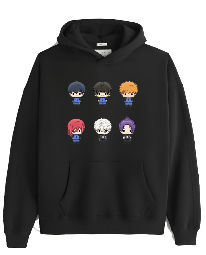 blue lock One Size hoodie Black 13