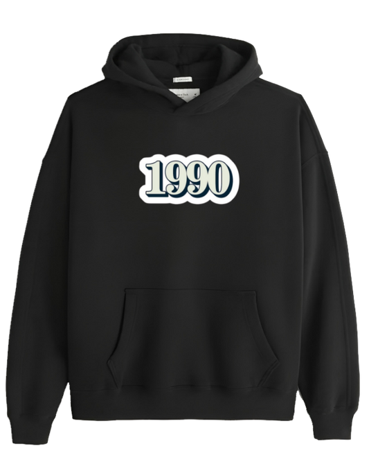 age Oversize Hoodie Black 1990