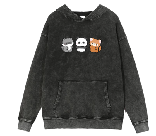 PANDA Oversize Hoodie Washed 13