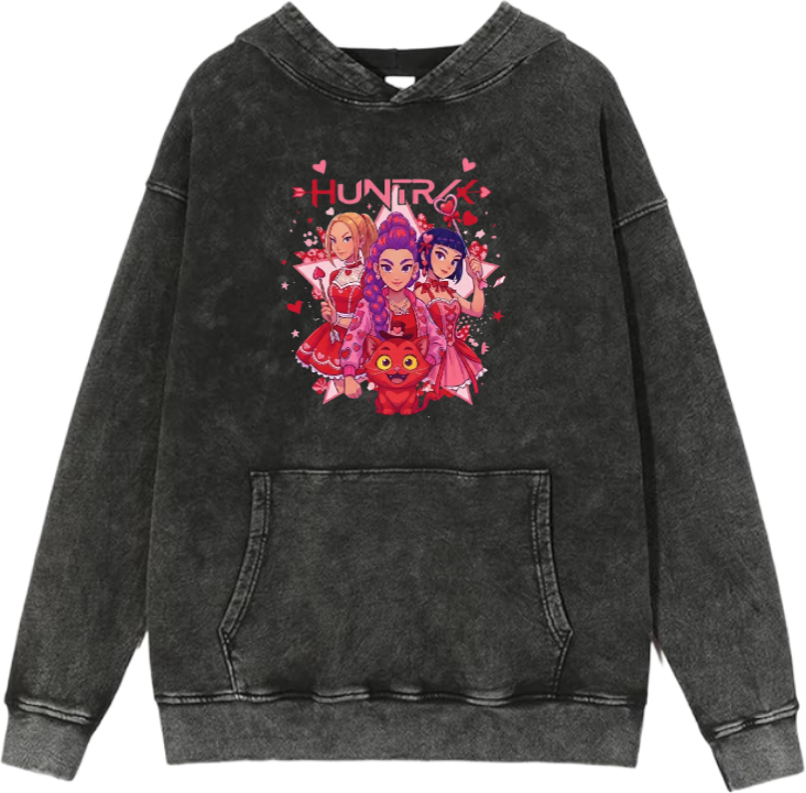 Hunterix kpop Oversize  Hoodie Washed gray 13