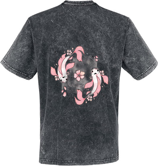 Quince and Cherry Blossom t- shirt One Size Washed Back 13