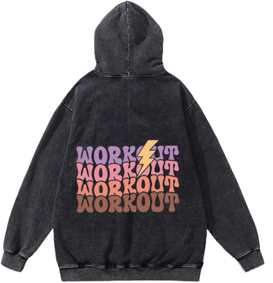 workout gym pilates Oversize Hoodie Washed Back 13