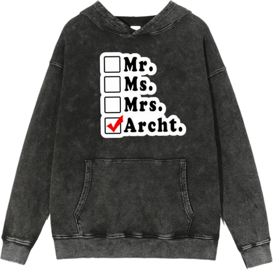 names One Size hoodie Washed Mr. Ms. Mrs. Archt. 13