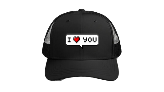 Baseball cap Black I ❤️ YOU 13