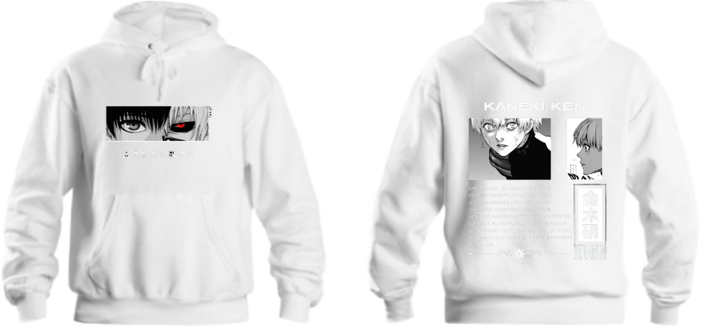 okyo Ghoul One Size hoodie White Back 13