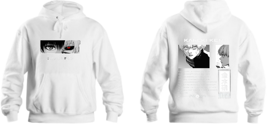 okyo Ghoul One Size hoodie White Back 13
