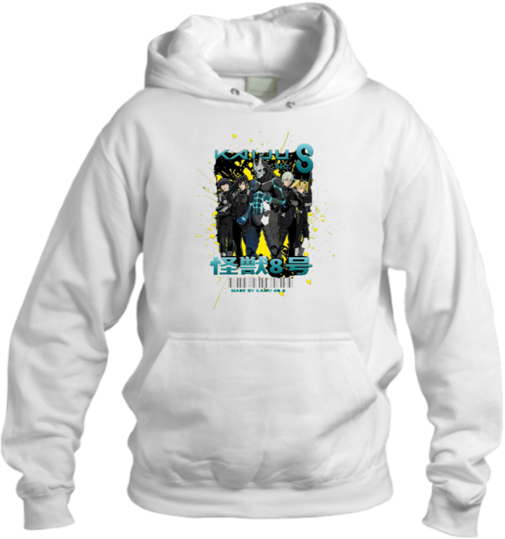 Kaiju No. 8 Over Size hoodie White 13