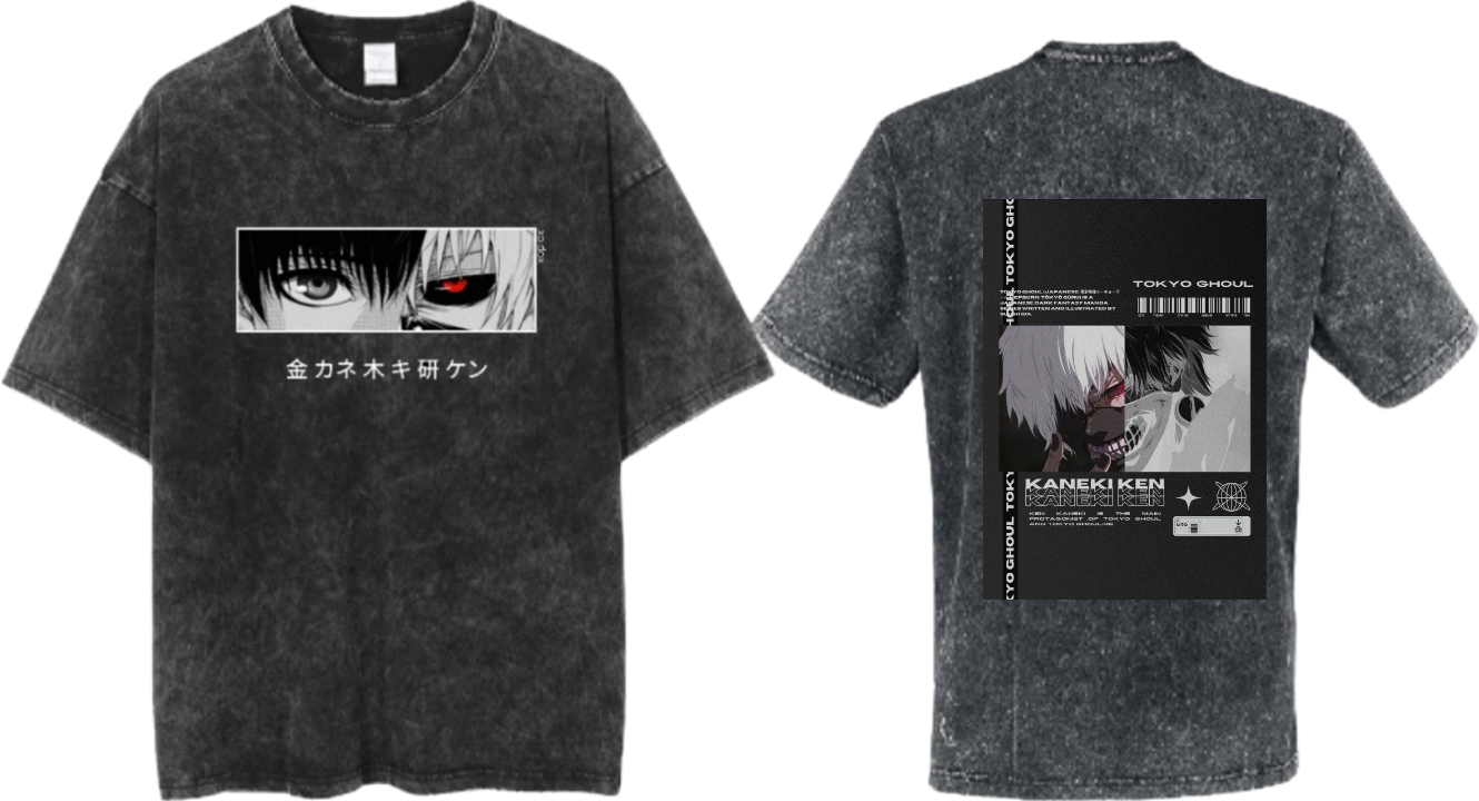 Tokyo ghoul t- shirt One Size Washed Back 13