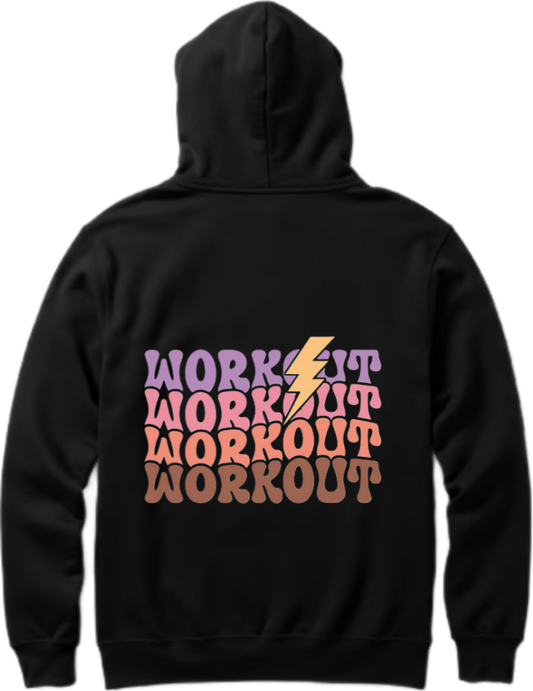 workout gym pilates Oversize Hoodie Black Back 13